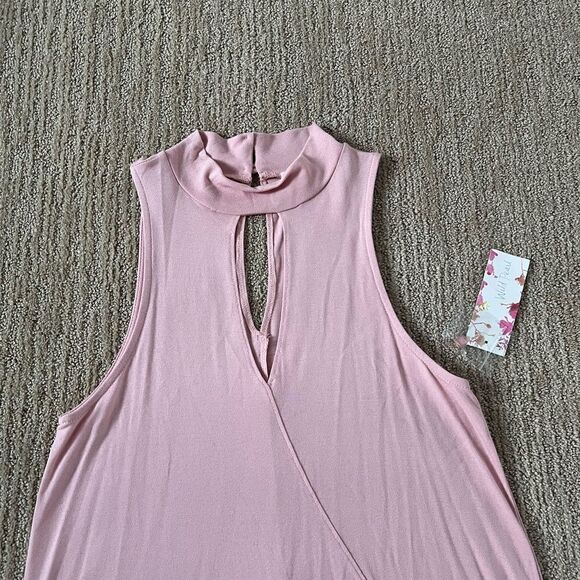 Wild Pearl Pink High Neck with Keyhole Blouse - Picture 4 of 8